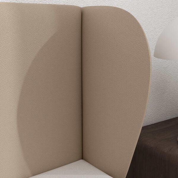 vidaXL Oreille de t&ecirc;te de lit Tan 40 x 23 x 6 cm PVC