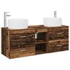 vidaXL Ensemble de mobilier de salle de bain 3 pc Bois ancien