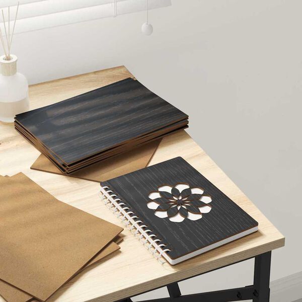 vidaXL Panneaux d&eacute;coratifs 150 pcs Ch&ecirc;ne noir 15 x 21 x 0,27 cm