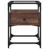 vidaXL Tables de chevet 2pcs chêne marron 40x40x55cm bois d'ingénierie