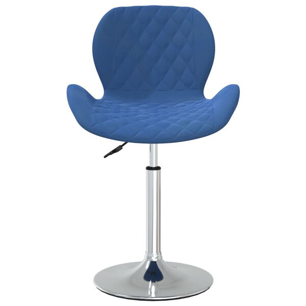 vidaXL Chaise pivotante de salle &agrave; manger Bleu Velours