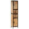 vidaXL Armoire de salle de bain 40x27x180 cm fer et bois de manguier