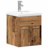 vidaXL Ensemble de mobilier de salle de bain 3 pcs Bois Ancien