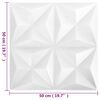 vidaXL Panneaux muraux 48 pcs Blanc Origami 50 x 50 cm Mousse XPS