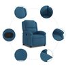 vidaXL Fauteuil inclinable bleu velours