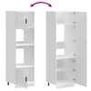 vidaXL Armoires de four 2 pcs Porto blanc brillant bois d'ing&eacute;nierie