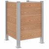 vidaXL Cl&ocirc;ture de poubelle Marron 85 x 85 x 115 cm Aluminium et WPC