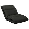 vidaXL Chaise pliable de sol Noir Microfibre