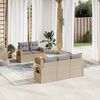 vidaXL Salon de jardin avec coussins 6 pcs beige r&eacute;sine tress&eacute;e
