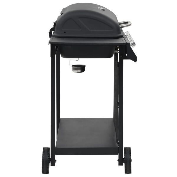 vidaXL Barbecue au gaz avec 6 zones de cuisson Acier Noir