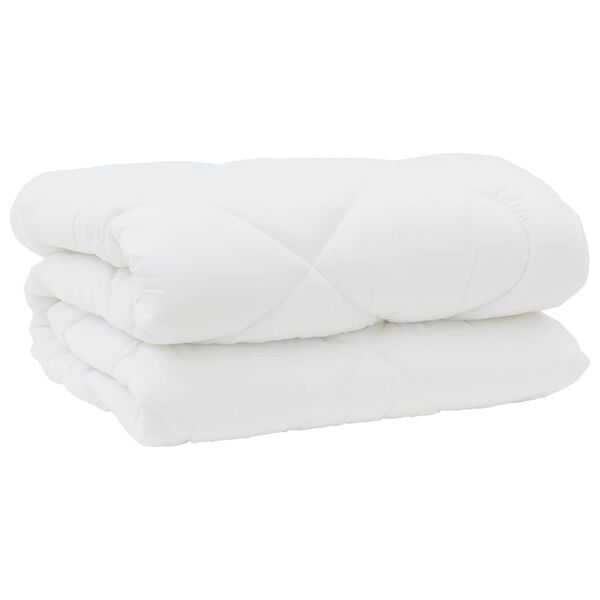 vidaXL Couette avec Oreillers 3 pcs Blanc Microfibre et Plumes D'oie
