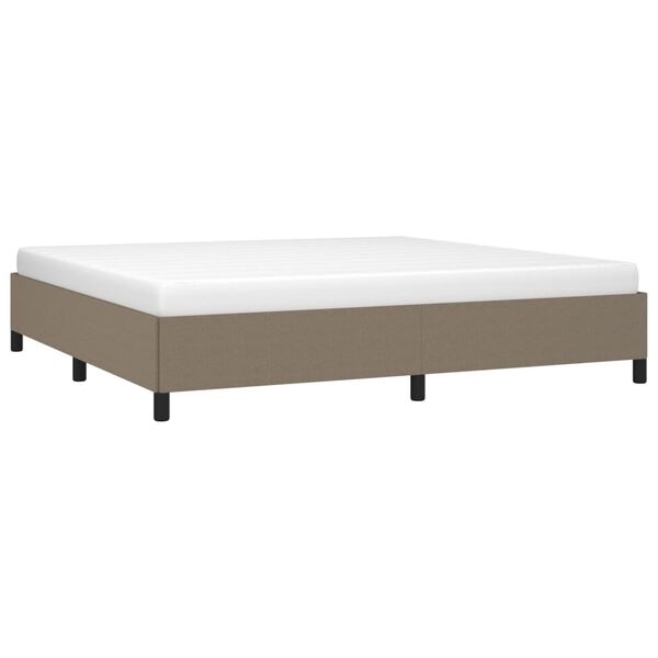 vidaXL Cadre de lit sans matelas taupe 200x200 cm tissu