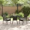vidaXL Ensemble de salle à manger pour jardin 3 pcs Marron Poly rotin