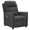 vidaXL Fauteuil de massage inclinable Gris foncé Tissu