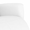 vidaXL Fauteuil inclinable avec repose-pieds blanc similicuir