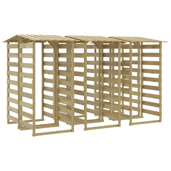 vidaXL Pergolas avec toits 6 pcs 100x90x200 cm Bois de pin impr&eacute;gn&eacute;