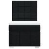 vidaXL Sommier &agrave; lattes de lit et matelas Noir 80x200 cm Tissu