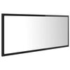 vidaXL Miroir LED salle de bain Noir brillant 100x8,5x37 cm Acrylique