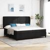 vidaXL Lit &agrave; ressorts avec matelas Noir 200 x 200 cm tissu