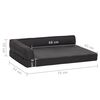 vidaXL Matelas de lit ergonomique de chien 75x53 cm Polaire Noir