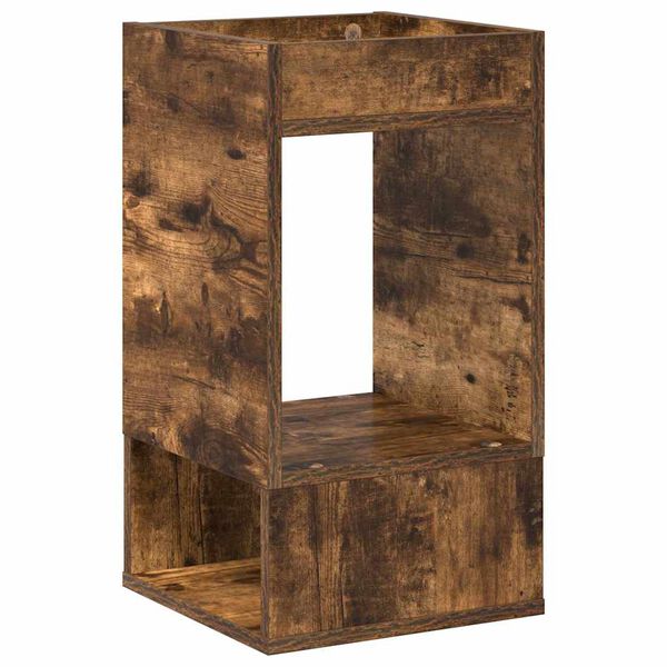 vidaXL Table d'appoint Ch&ecirc;ne fum&eacute; 30 x 30 x 56 cm Bois d'ing&eacute;nierie