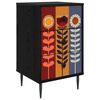 vidaXL Table de chevet ESSEN Ch&ecirc;ne noir 36 x 33 x 61 cm