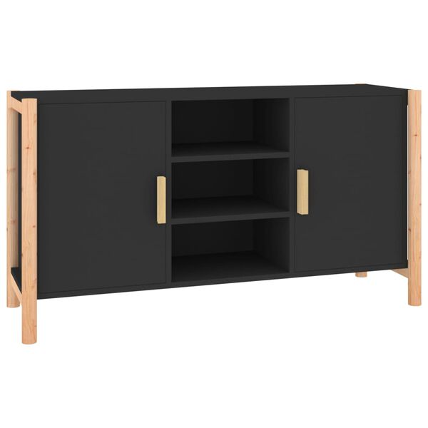 vidaXL Buffet Noir 107x38x60 cm Bois d'ing&eacute;nierie