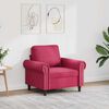 vidaXL Fauteuil Rouge bordeaux 60 cm Velours