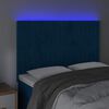 vidaXL T&ecirc;te de lit &agrave; LED Bleu fonc&eacute; 144x5x118/128 cm Velours