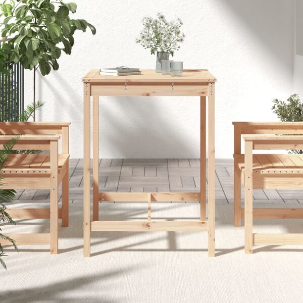 vidaXL Table de jardin 82,5x82,5x110 cm bois massif de pin