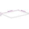vidaXL Dessus de table 100x80x2,5 cm bord vivant bois massif manguier