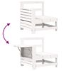 vidaXL Salon de jardin 5 pcs blanc bois massif de pin
