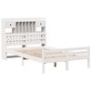 vidaXL Lit bibliothèque sans matelas blanc 135x190 cm bois pin massif