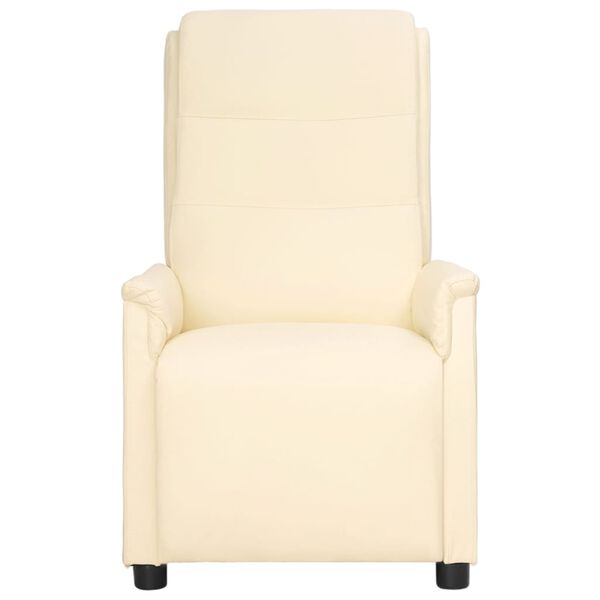 vidaXL Fauteuil inclinable Cr&egrave;me Similicuir