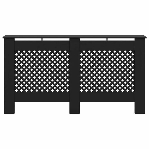 vidaXL Cache-radiateur noir 152x19x81,5 cm MDF
