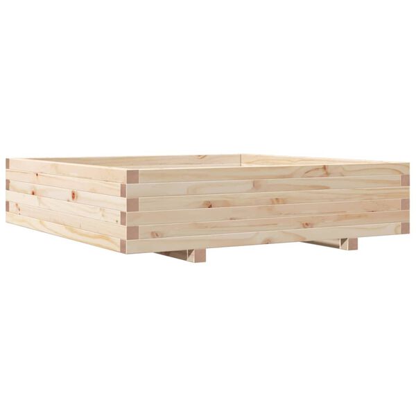 vidaXL Jardinière 100x100x26,5 cm bois de pin massif