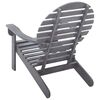 vidaXL Chaise Adirondack Bois d'acacia massif Gris