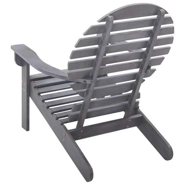 vidaXL Chaise Adirondack Bois d'acacia massif Gris