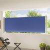 vidaXL Auvent lat&eacute;ral r&eacute;tractable de patio 117x600 cm Bleu