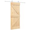 vidaXL Porte coulissante Naturel et Blanc 80 x 210 cm