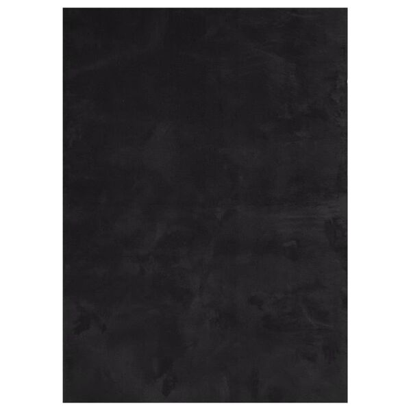 vidaXL Tapis HUARTE &agrave; poils courts doux et lavable noir 200x280 cm