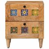 vidaXL Cabinet de chevet avec tiroir Naturel 40 x 33,5 x 46 cm