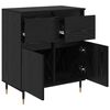 vidaXL Buffet Ch&ecirc;ne noir 60 x 35 x 70 cm Bois d'ing&eacute;nierie et fer