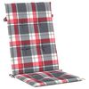 vidaXL Coussins de chaise de jardin &agrave; dossier haut lot de 2 120x50x3cm