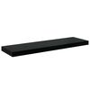 vidaXL &Eacute;tag&egrave;re murale flottante 2 pcs Noir brillant 80x23,5x3,8 cm MDF