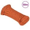 vidaXL Corde de bateau Orange 5 mm 50 m Polypropyl&egrave;ne