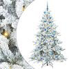 vidaXL Sapin de No&euml;l Artificiel &agrave; Branches Articul&eacute;es Blanc 180 cm