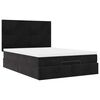 vidaXL Cadre de lit ottoman avec matelas noir 140x190 cm velours