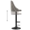 vidaXL Tabourets de bar lot de 2 gris clair velours