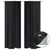 vidaXL Rideau occultant 2 pcs à double couche 140 x 245 cm Noir